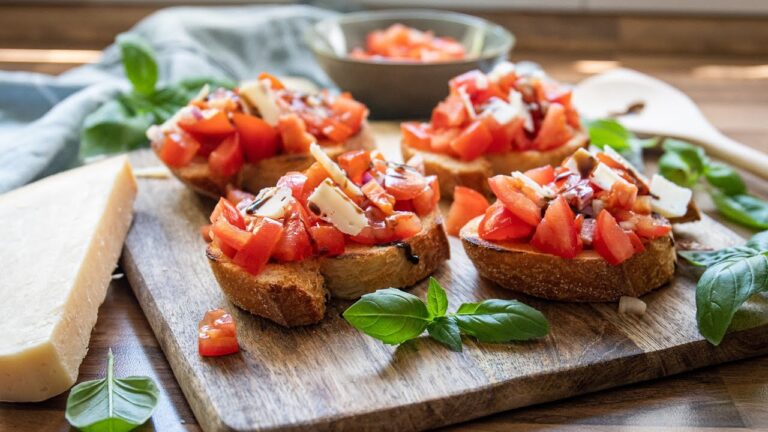 Italienische Bruschetta mit Balsamico und Parmesan: Ein Genuss f&uuml;r Feinschmecker