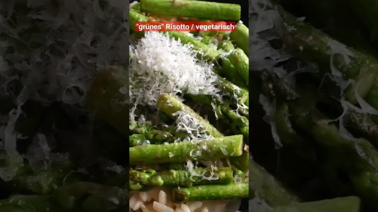 Leckeres vegetarisches Rezept f&uuml;r gr&uuml;nes Risotto