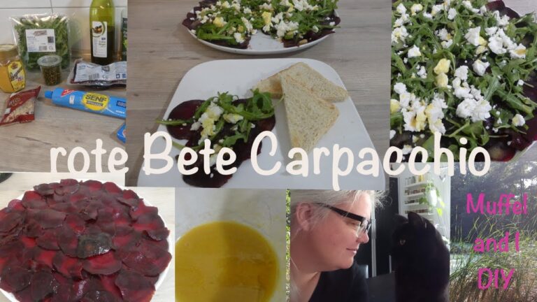 Frische Zutaten f&uuml;r Carpaccio mit Pinienkernen