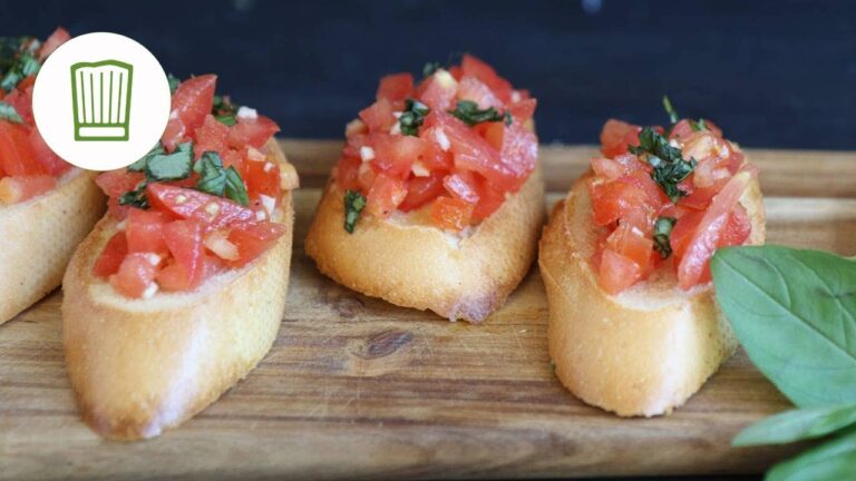 Authentische Bruschetta mit Ziegenk&auml;se zubereiten
